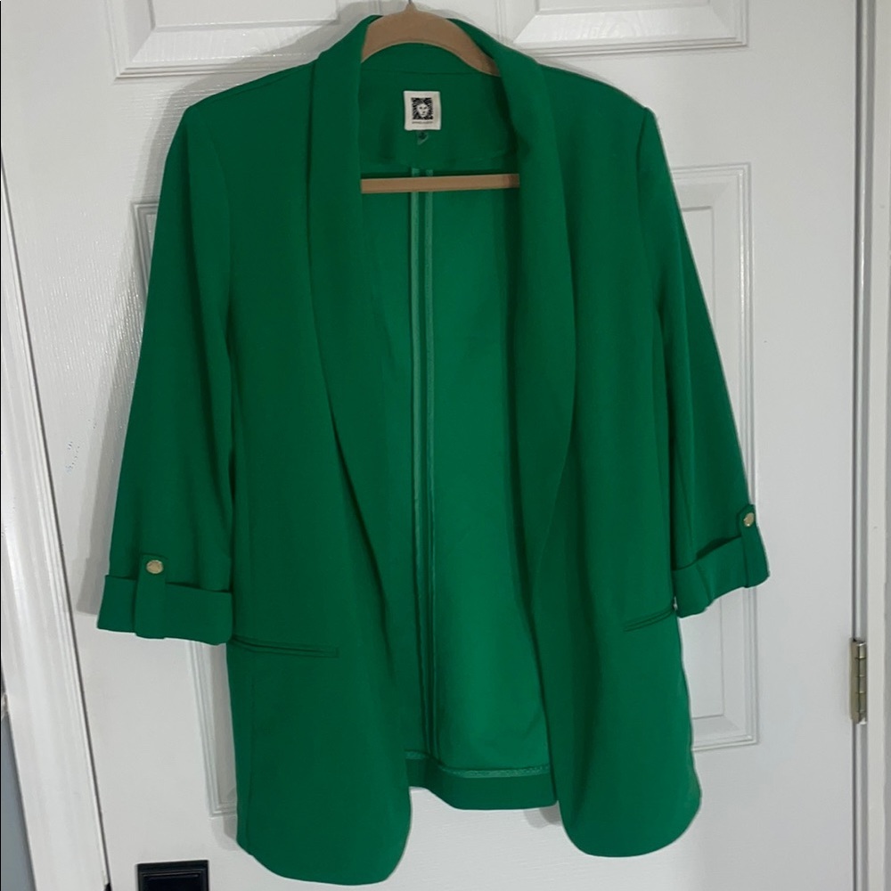 Anne Klein- Green Women's Blazer- WORN TWICE